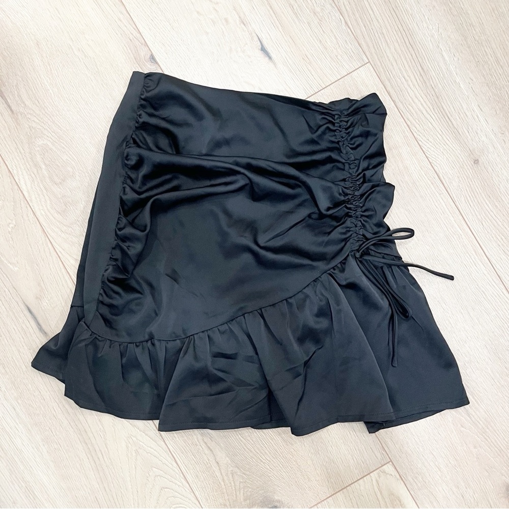 Nasty Gal Black drawstring skirt